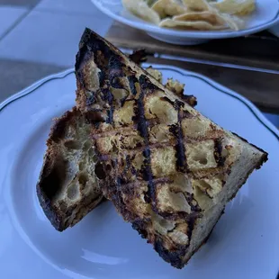 Toasted bread. No salt or butter