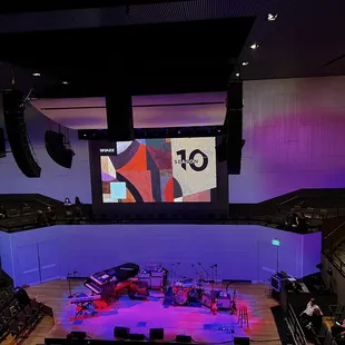a stage set up for a concert