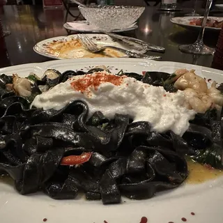 Spicy Squid Ink Tagliatelle