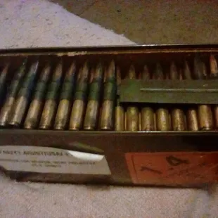 .8mm Mauser 196 grain FMJ Linked for the Browning 1919 Machine Gun. I own several WW2 Mausers in .8mm.