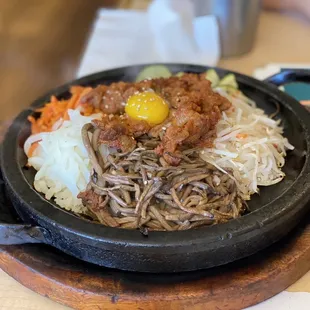 a plate of food on a table
