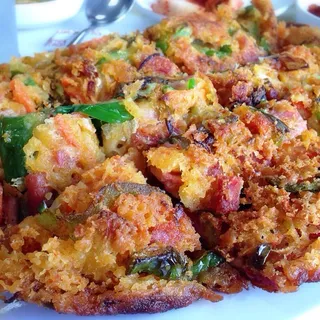 Kimchi and Spam Pancake Lunch