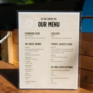 Our small but satiating selection. Just the right balance of sweet and the taste of coffee still comes through any choice, hot or iced.