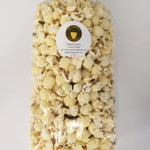 a bag of popcorn