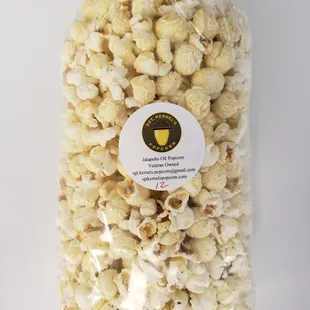 a bag of popcorn