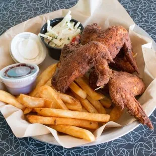 4 Piece Chicken Dinner w/ fries.
