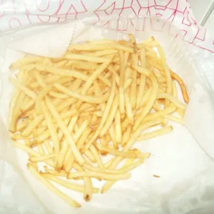 They actual have shoe string french fries