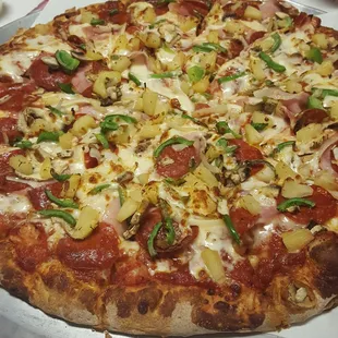 Sgt pepperonis speciality pizza with added pineapple