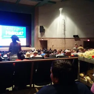 Sitting in the middle of theater