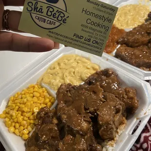 SMOTHERED OXTAILS &amp; BROWN GRAVY