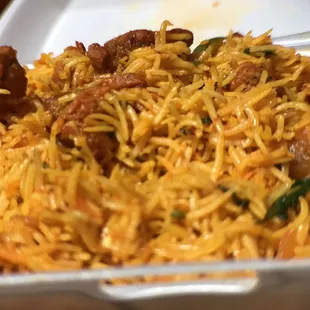 Chili chicken biryani