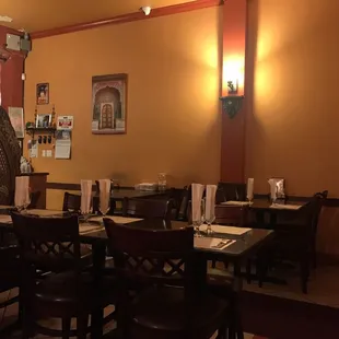 the dining area of the restaurant