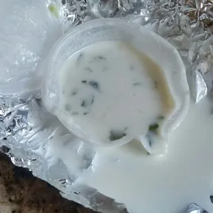 Melted sauce container.