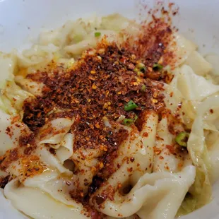 油泼面。spicy wide noodles.my favorite noodle ever. Most authentic I've had stateside