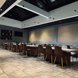 We have a large dining room for big parties. Reservations up to 30 can be made on Yelp. For parties larger then 30 please call