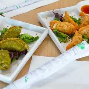 Veggie and Pork Gyozas!