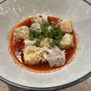 Spicy wonton appetizer