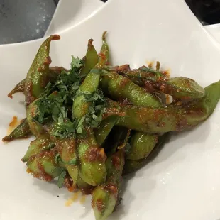 Spicy edamame