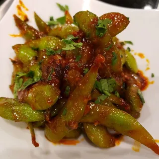 Spicy Garlic Edamame