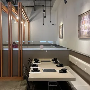 interior, sushi and sashimi