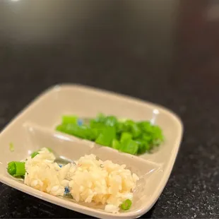 a plate of rice and vegetables