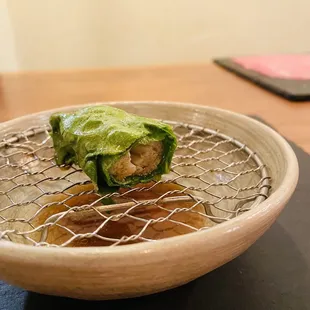 Emoji lettuce ponzu sauce