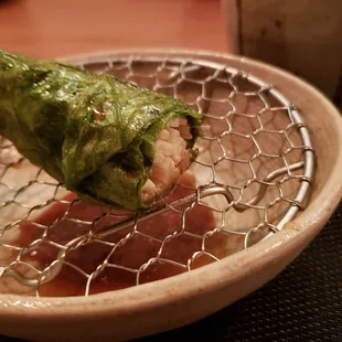 Enoki Mushroom Wrapped