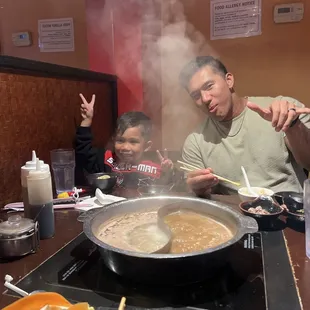 Corner table for the win.