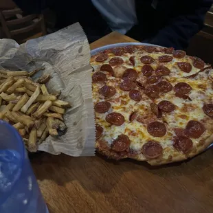 Pizza and fries