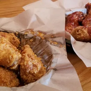 Mild and Honey BBQ wings.  They definitely live up to the hype.
