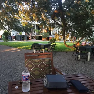 outside