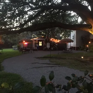 outside