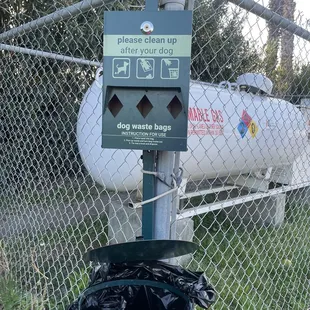 No dog poop bags, not that everyone uses them anyways