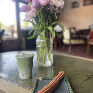 Yummy. The Iced Matche drink and the sweet Churro desert were both perfect.