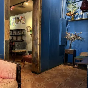 Entrance to the back area with extra seating!