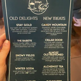 Specials menu