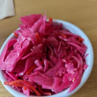 a bowl of sauerkraut