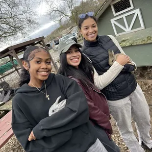 Exploring the grounds and hanging with the bunnies.