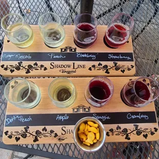 Love how they set up the wine flights...just unfortunately not good wine.