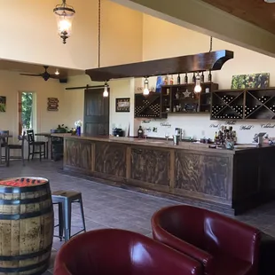 the bar and seating area