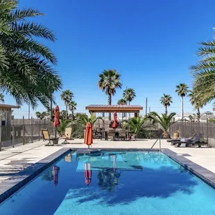 Pool with BBQ place at the rear