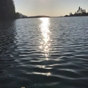Sitting on the private dock