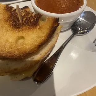 Grilled cheese and tomato soup