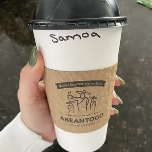 Samoa latte - tastes just like a Samoa cookie!!!