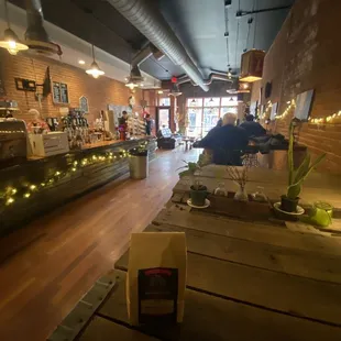 the interior of a coffee shop