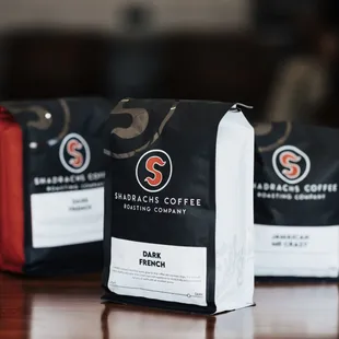 We have coffee beans by the bag also