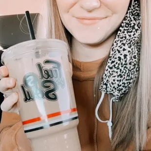 Iced White Snickers w/ Almond Milk