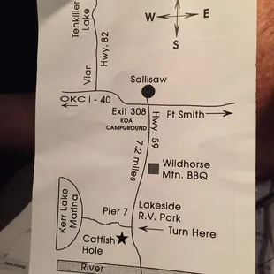 Google maps had us driving the wrong direction in Sallisaw. We called and drove south of town.
