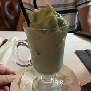 Grasshopper. It was like mint ice milk with large chunks of ice in it