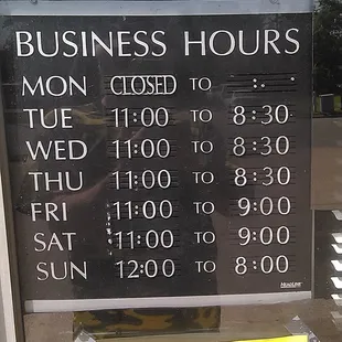 business hours